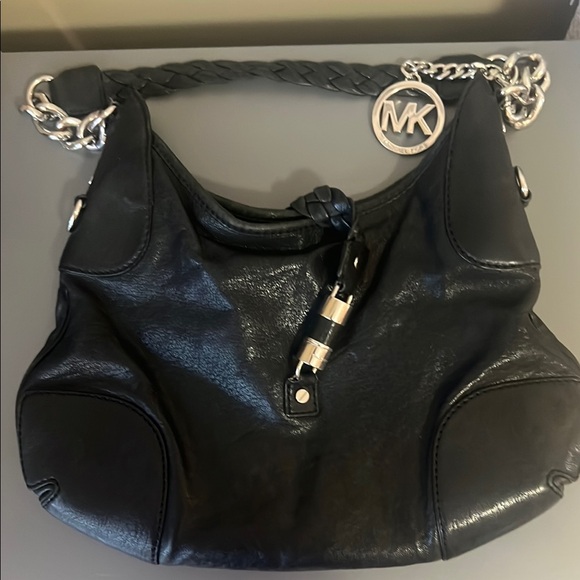 Michael Kors Black Leather Shoulder Bag - Picture 1 of 10